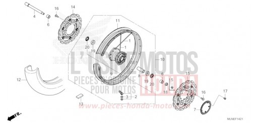 ROUE AVANT (2) CRF1100A3S de 2025